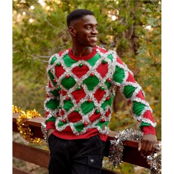 Ugly Christmas Sweater for Men - Colorful and Funny Men's - Picture 1 of 7